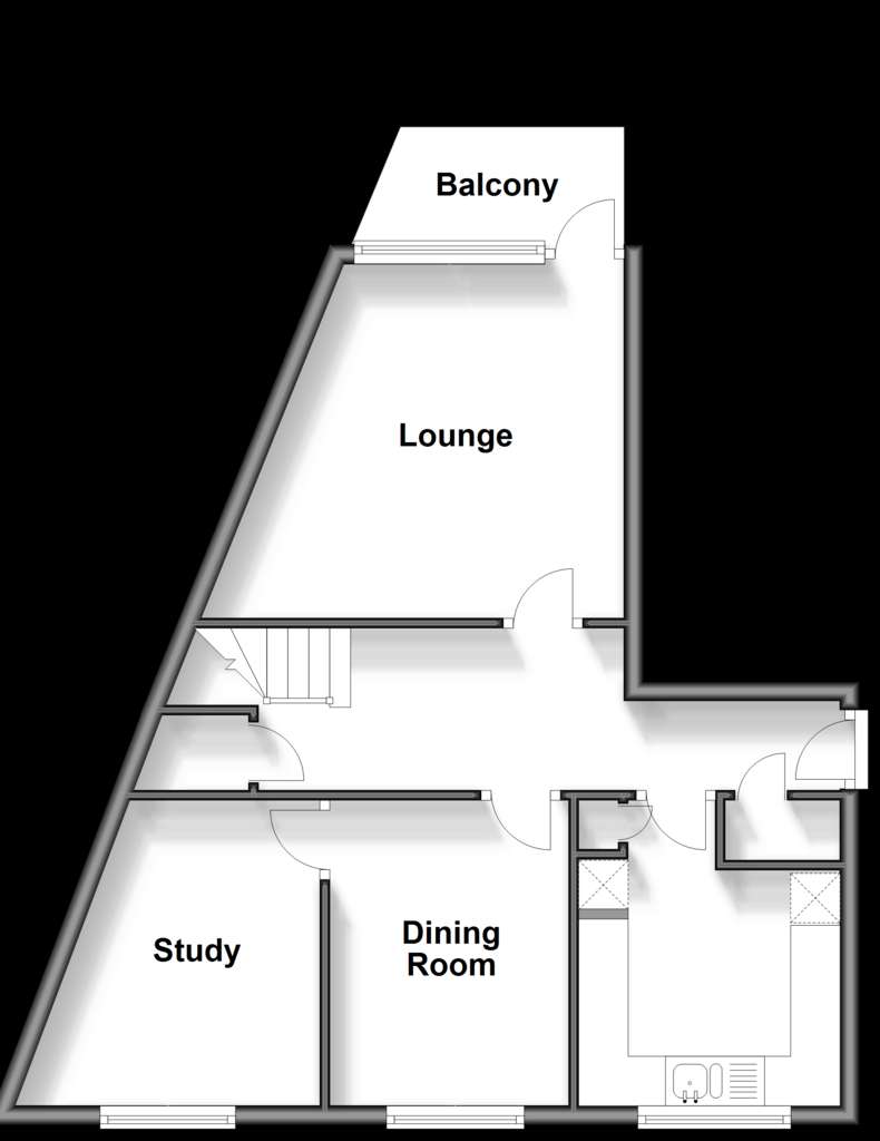 2 bedroom penthouse apartment for sale - floorplan