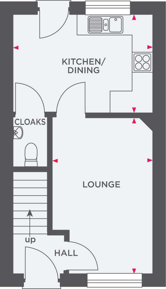 3 bedroom terraced house for sale - floorplan