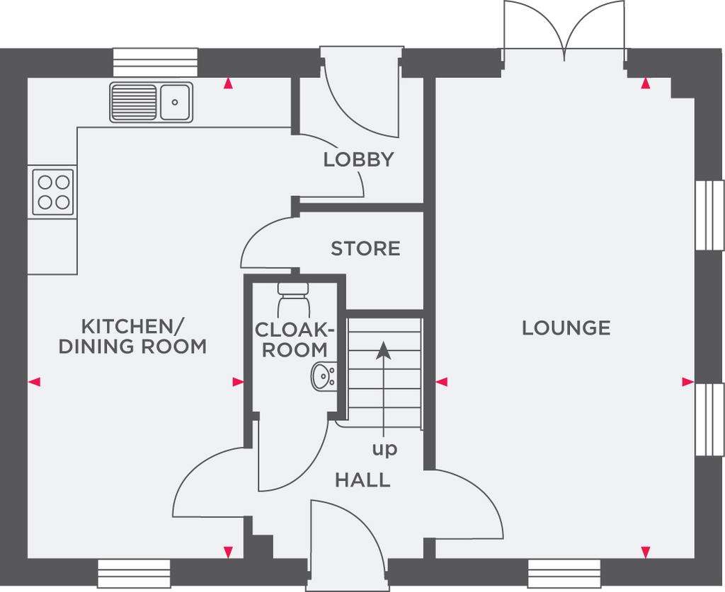 3 bedroom semi-detached house for sale - floorplan