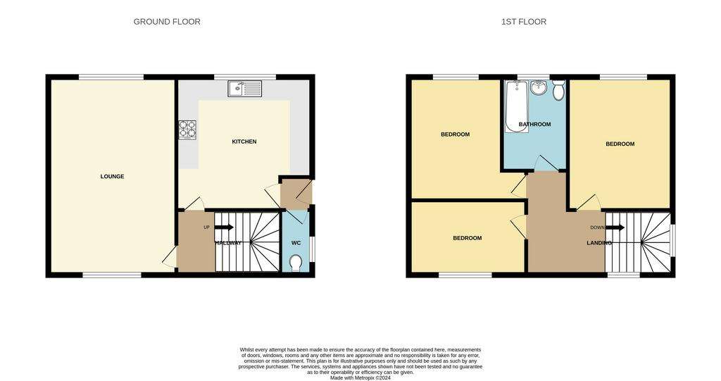 3 bedroom semi-detached house for sale - floorplan