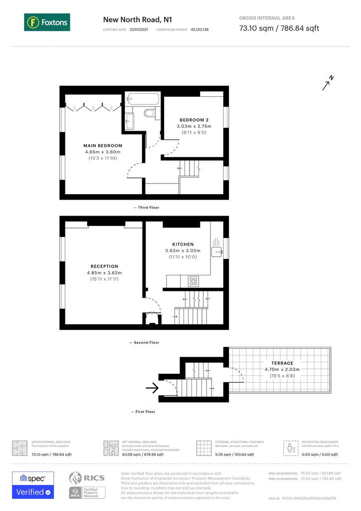 2 bedroom flat to rent - floorplan