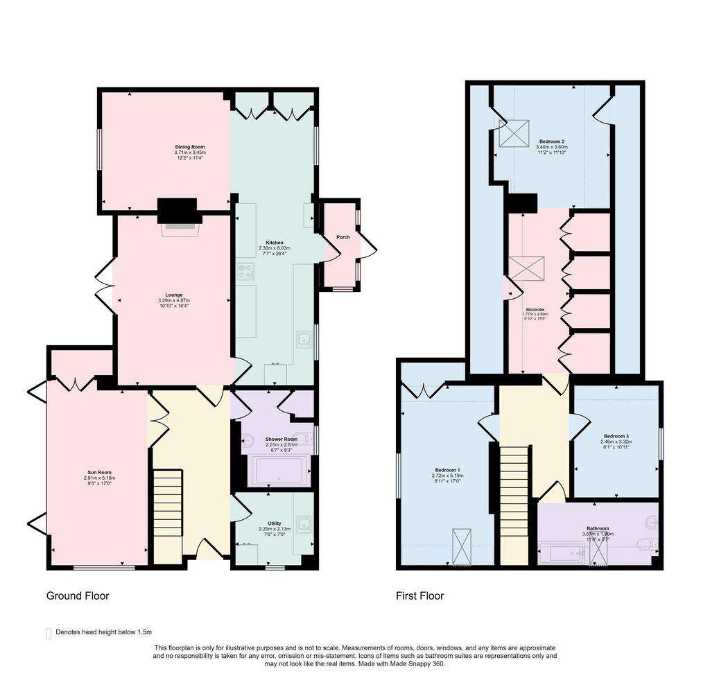 3 bedroom semi-detached house for sale - floorplan