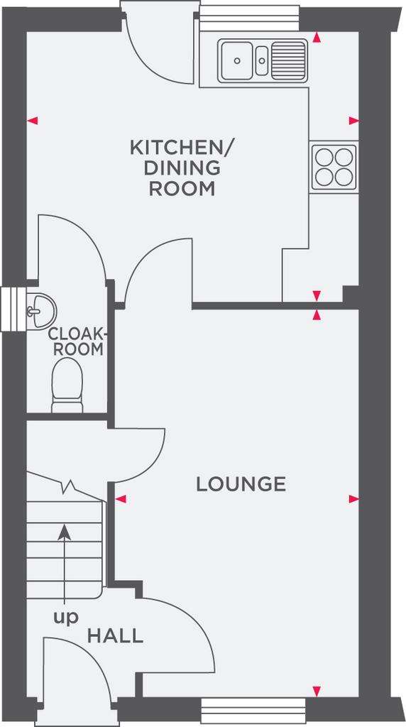 2 bedroom terraced house for sale - floorplan