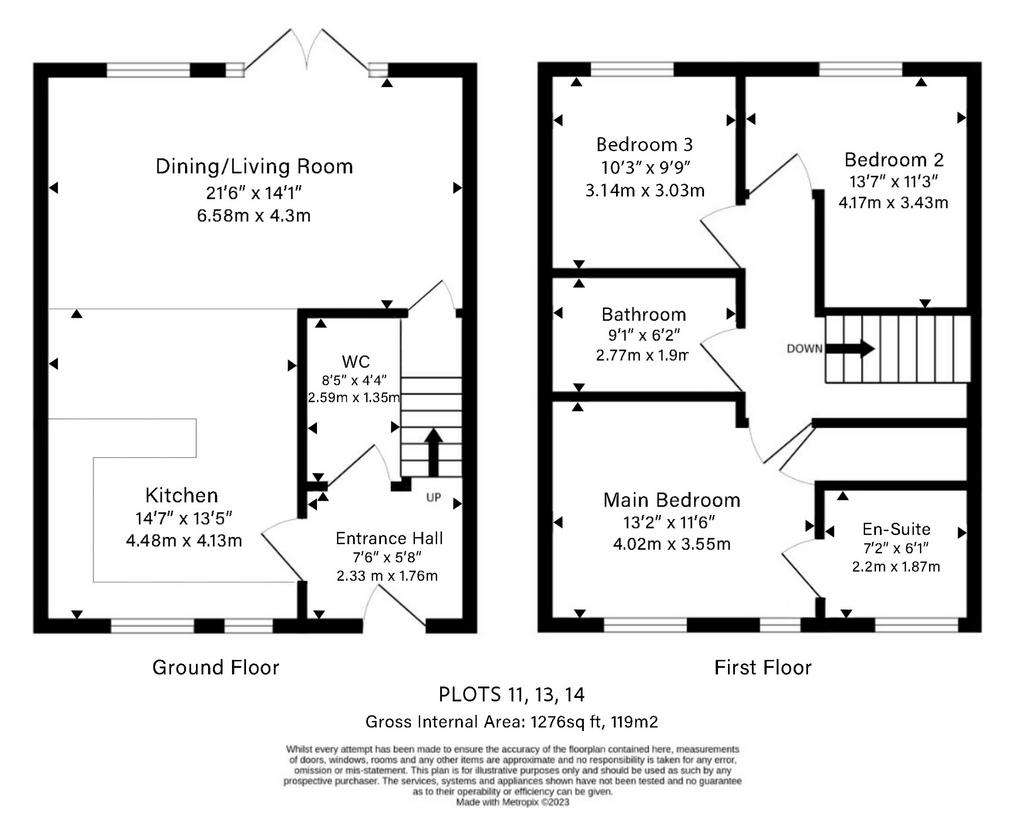 3 bedroom detached house for sale - floorplan