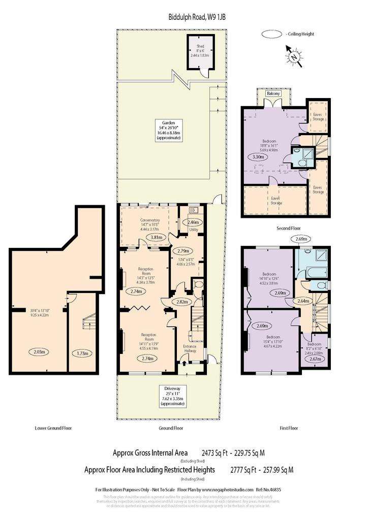 4 bedroom end of terrace house for sale - floorplan