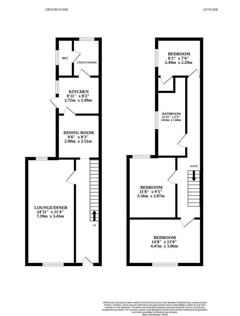 3 bedroom terraced house for sale - floorplan