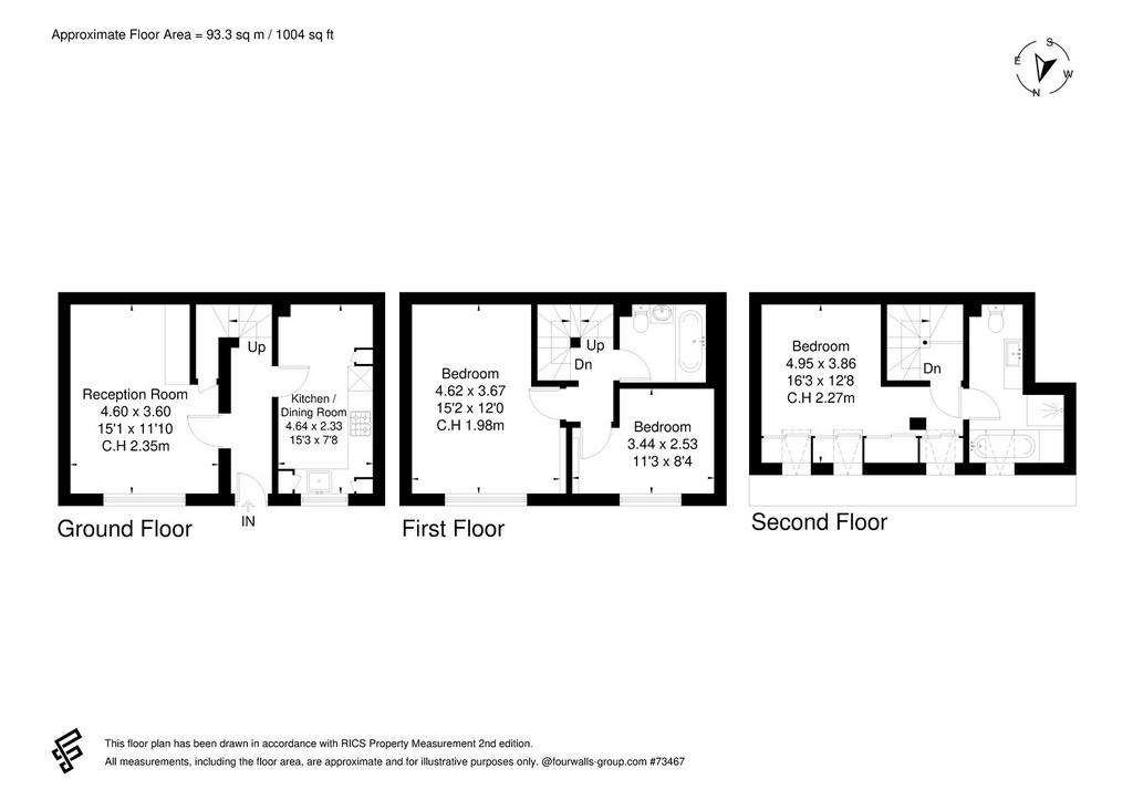 3 bedroom mews house for sale - floorplan