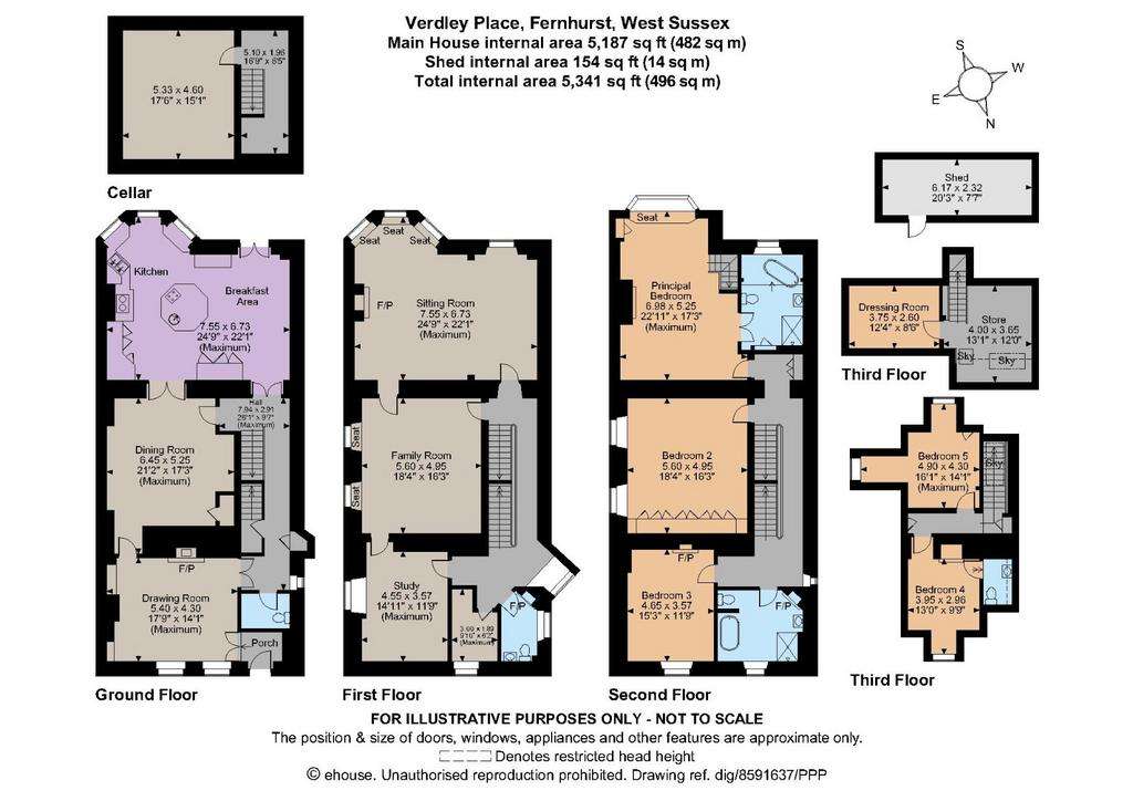 5 bedroom house for sale - floorplan