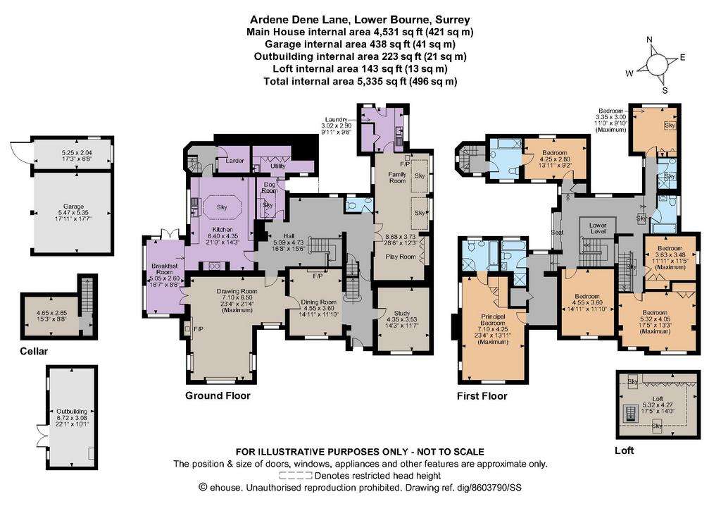 6 bedroom house for sale - floorplan