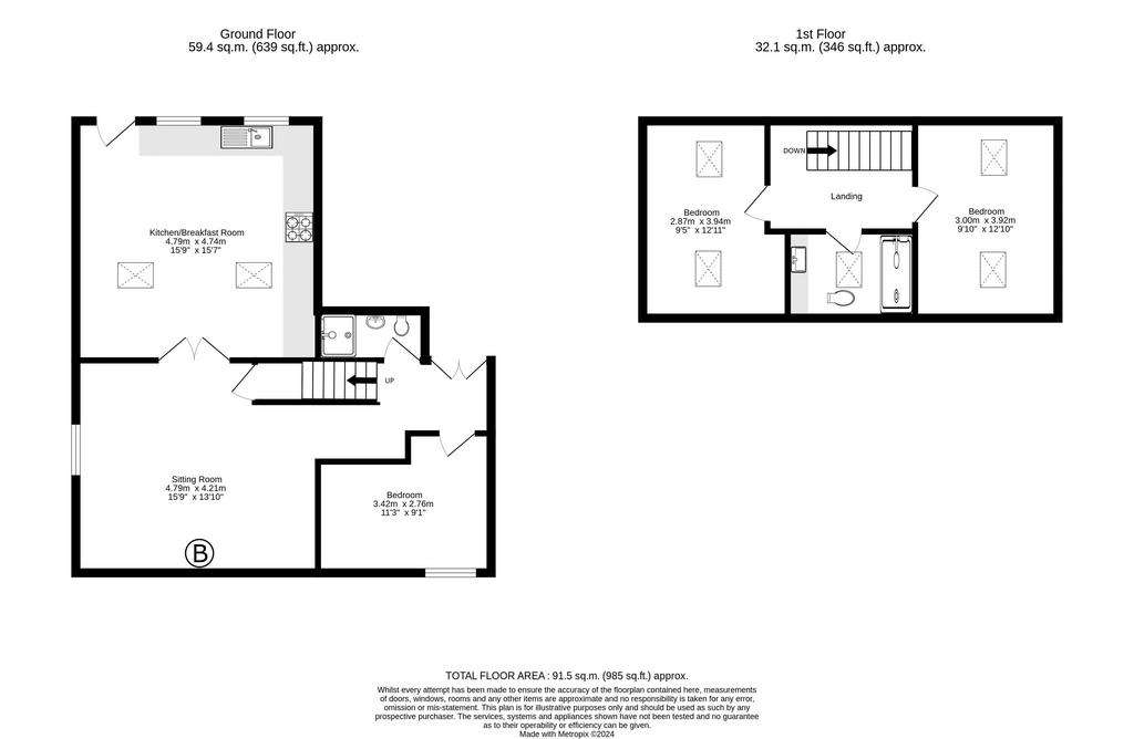 3 bedroom semi-detached house for sale - floorplan