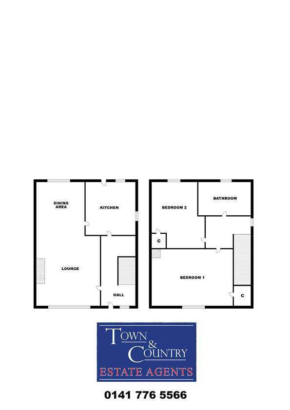 2 bedroom end of terrace house for sale - floorplan