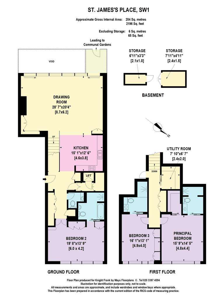 3 bedroom maisonette for sale - floorplan