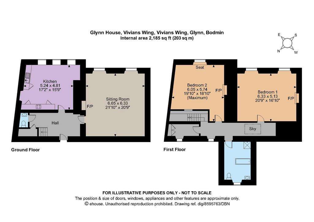 3 bedroom terraced house for sale - floorplan