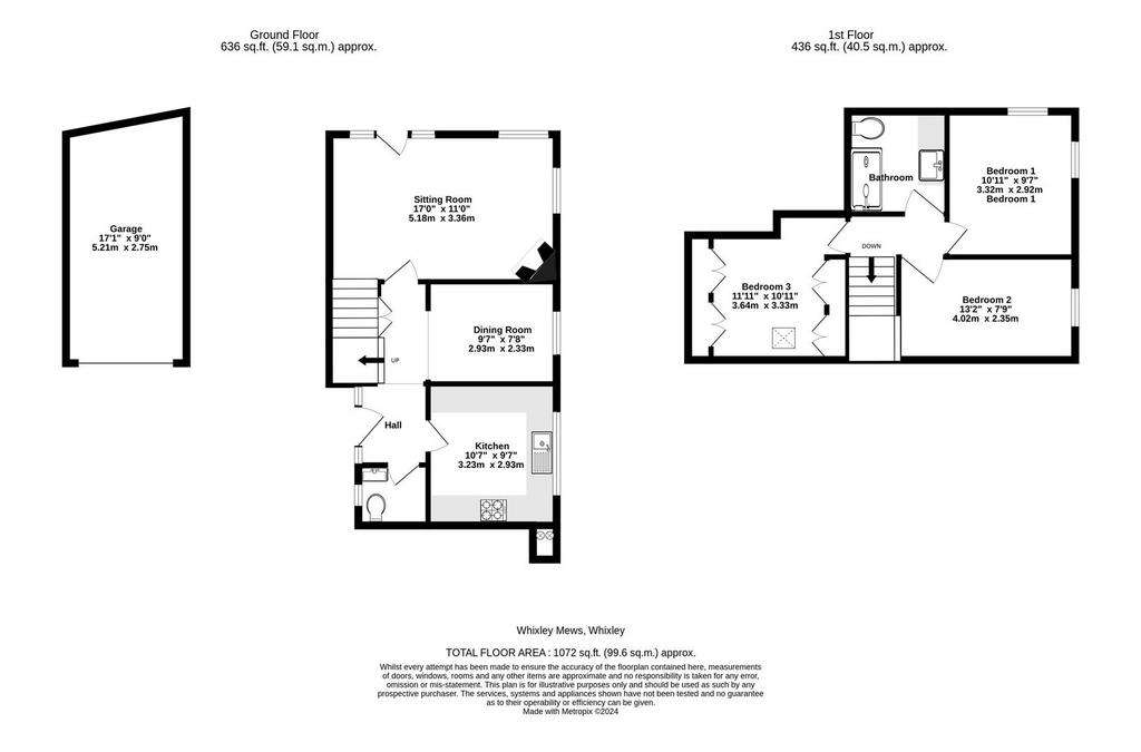 3 bedroom house for sale - floorplan