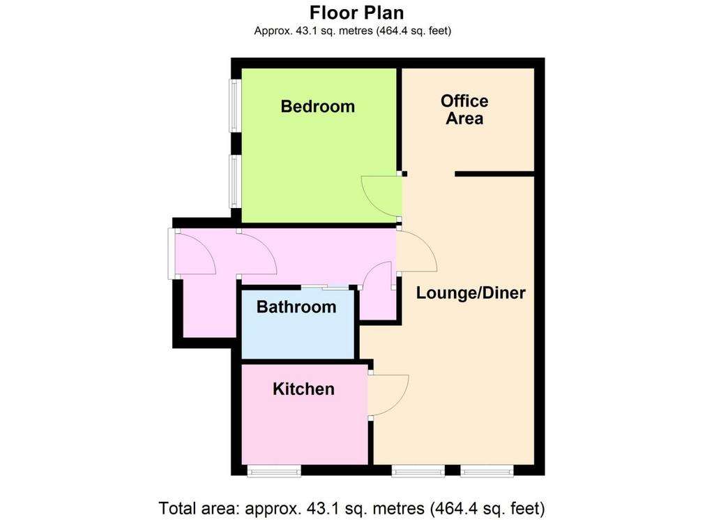 1 bedroom flat for sale - floorplan