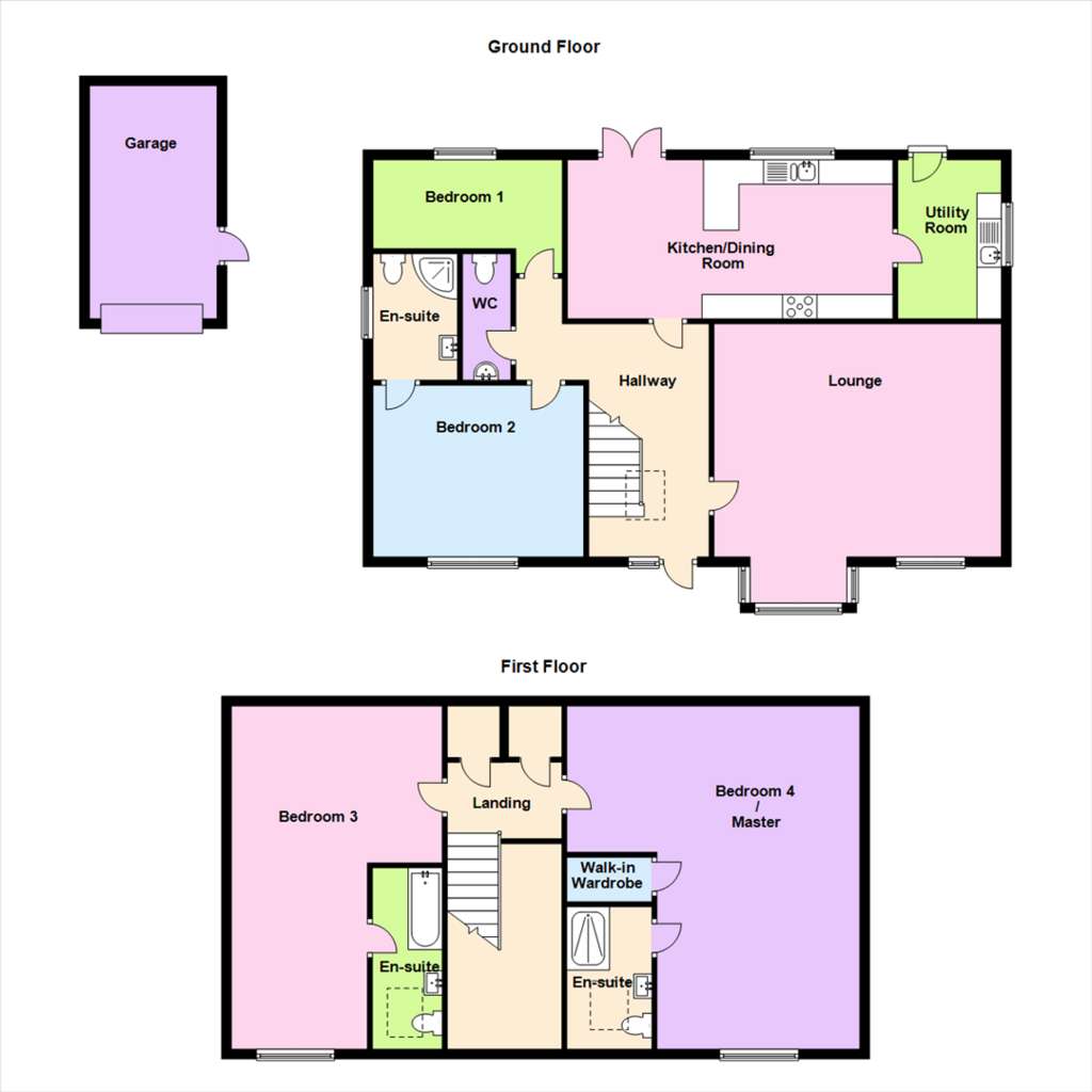 4 bedroom detached bungalow for sale - floorplan