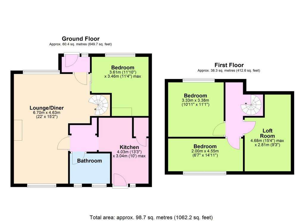 3 bedroom semi-detached house for sale - floorplan