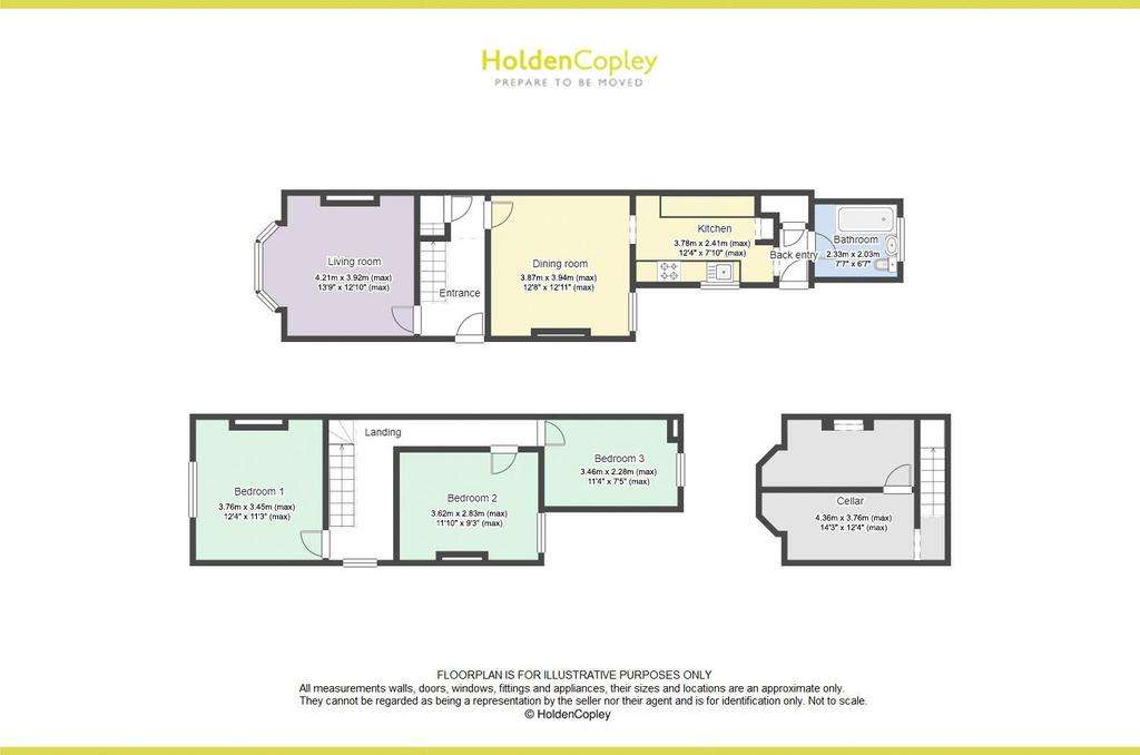 3 bedroom semi-detached house for sale - floorplan