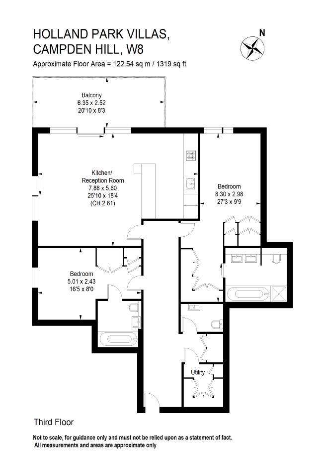 2 bedroom flat to rent - floorplan