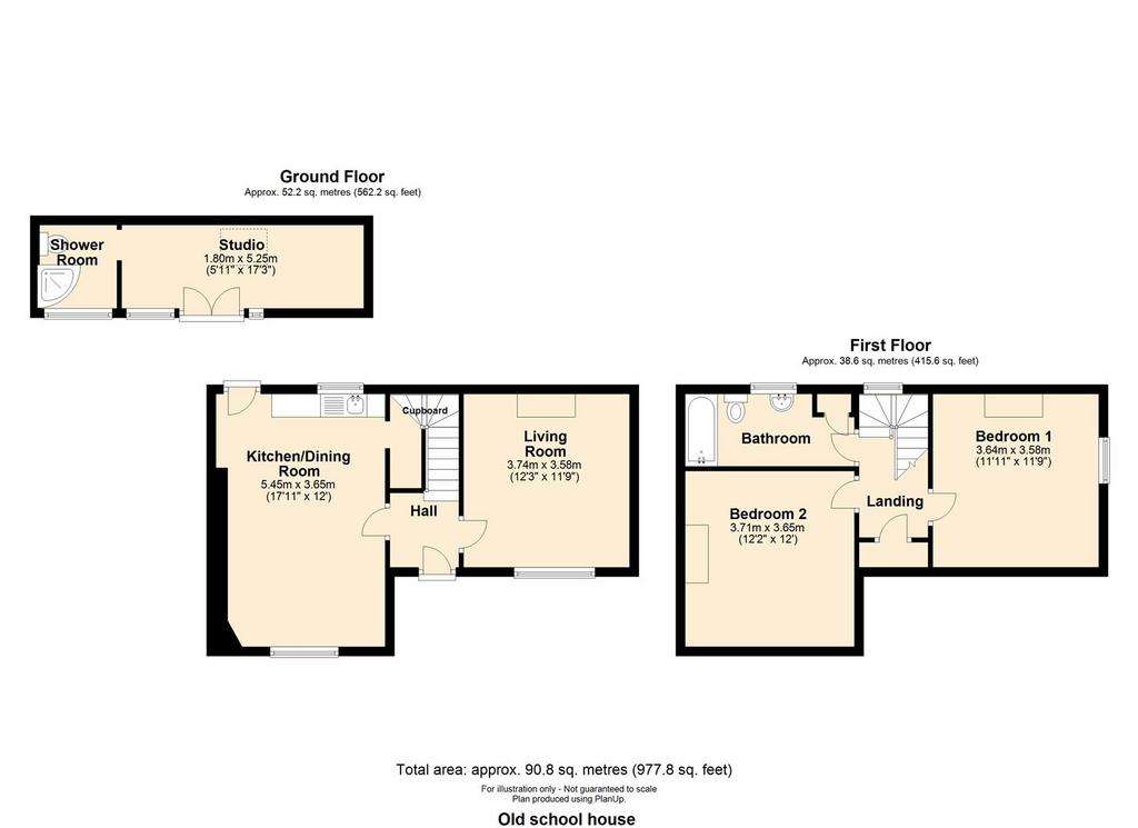 2 bedroom semi-detached house for sale - floorplan