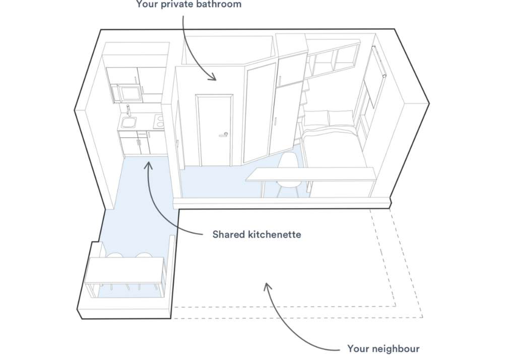 Studio flat to rent - floorplan