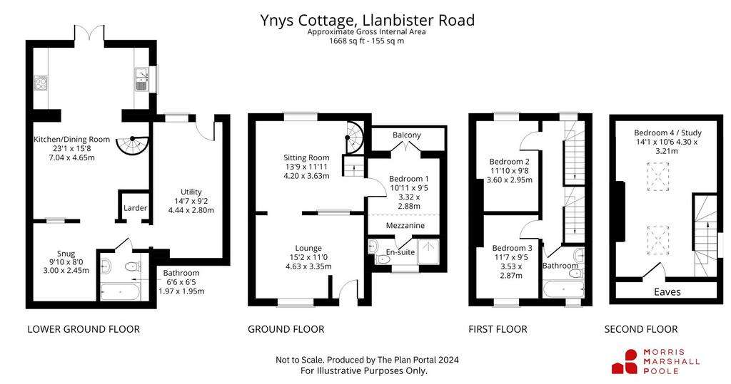 4 bedroom semi-detached house for sale - floorplan