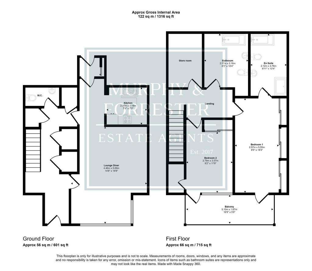 2 bedroom flat for sale - floorplan