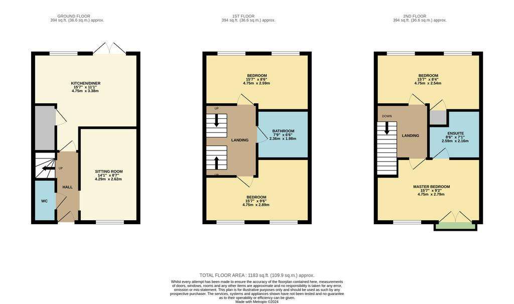 4 bedroom semi-detached house for sale - floorplan