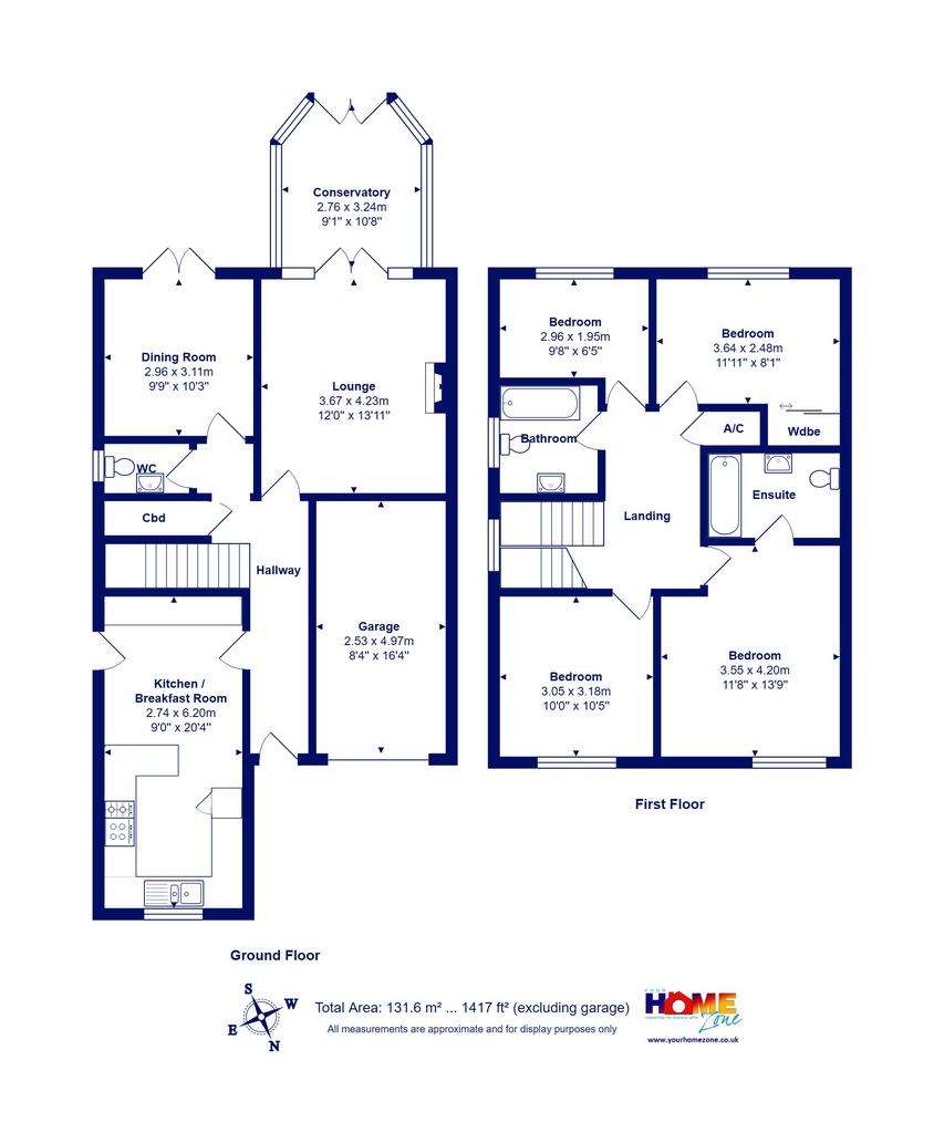 4 bedroom semi-detached house for sale - floorplan