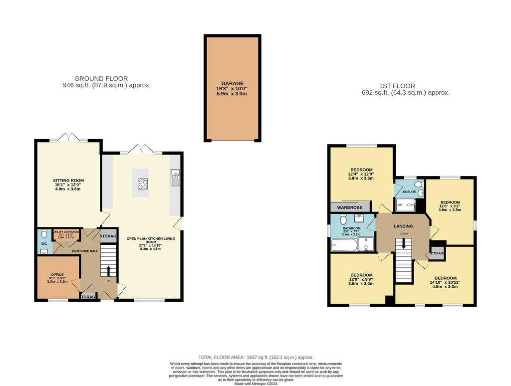 4 bedroom detached house for sale - floorplan