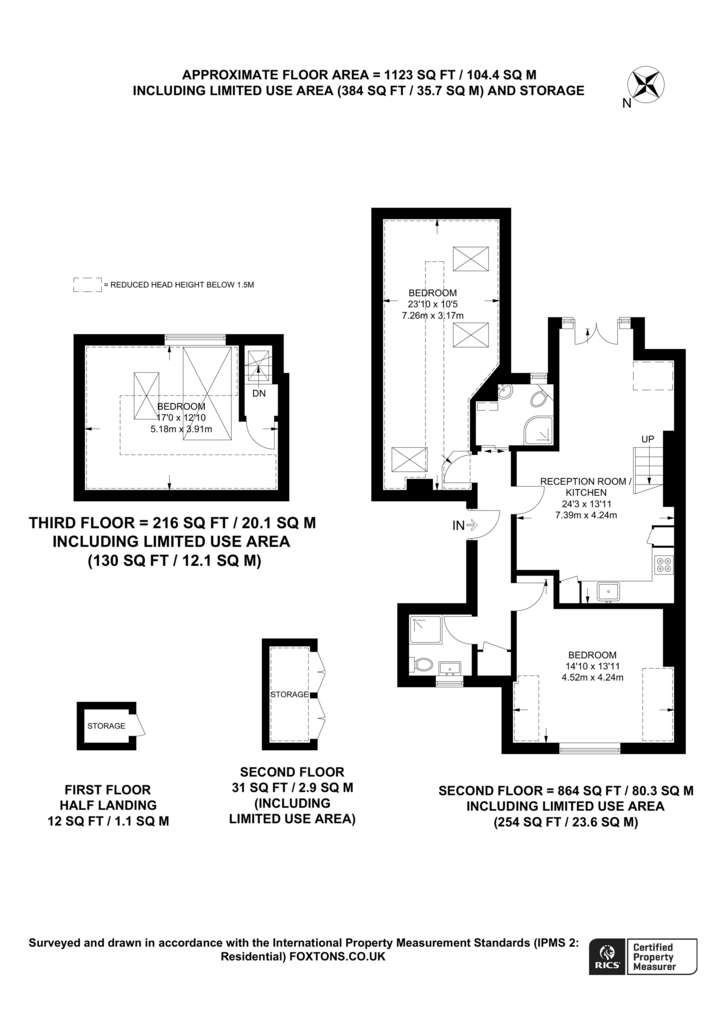 2 bedroom flat to rent - floorplan