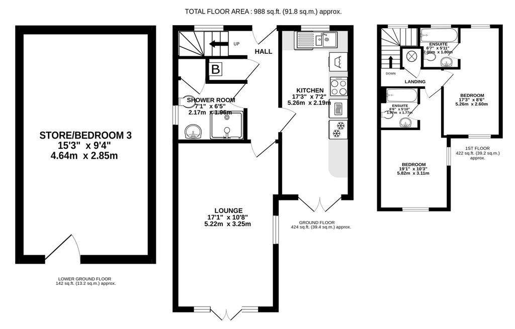 2 bedroom house for sale - floorplan