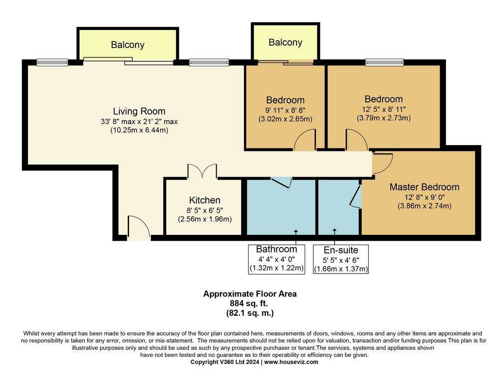 3 bedroom flat for sale - floorplan