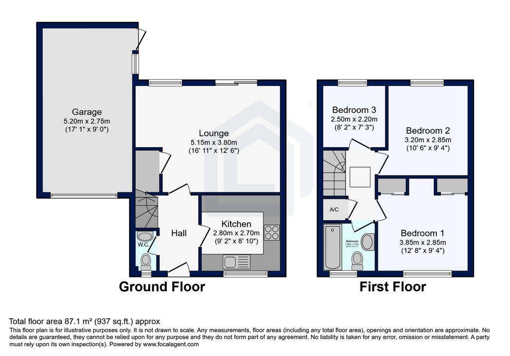 3 bedroom detached house for sale - floorplan