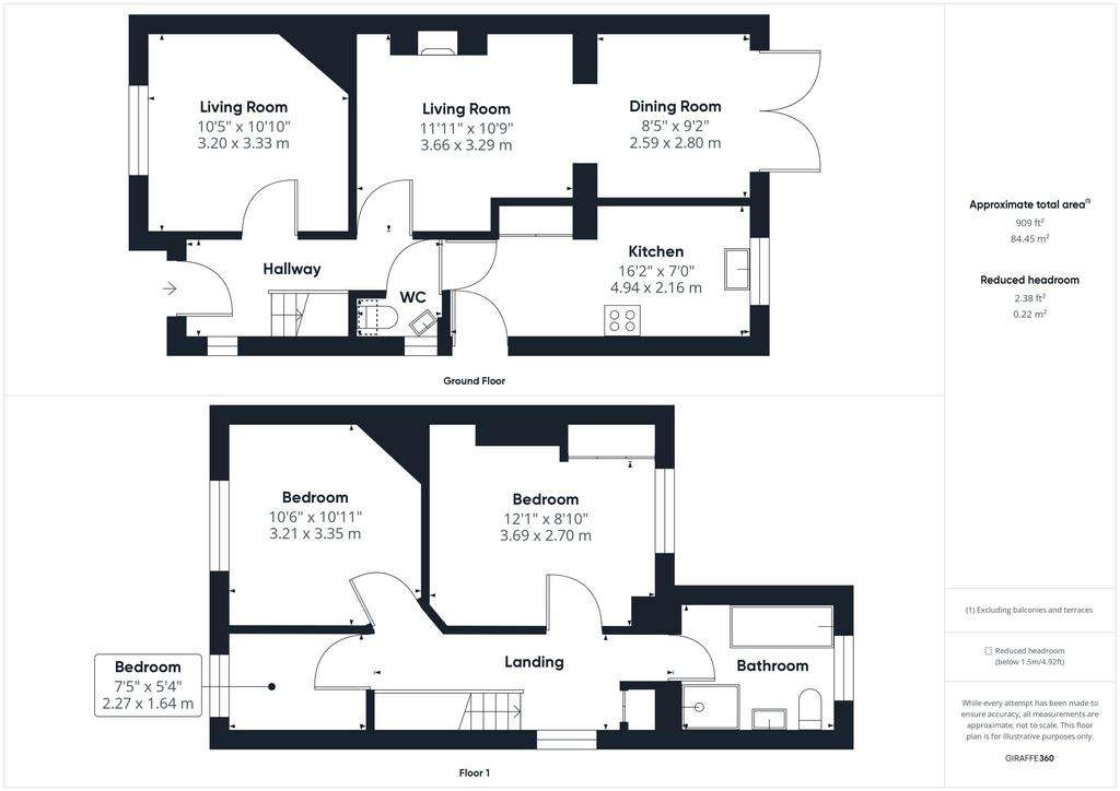 3 bedroom semi-detached house for sale - floorplan