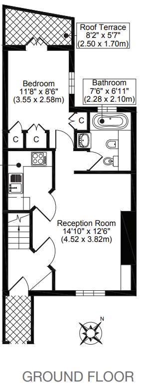 1 bedroom flat for sale - floorplan