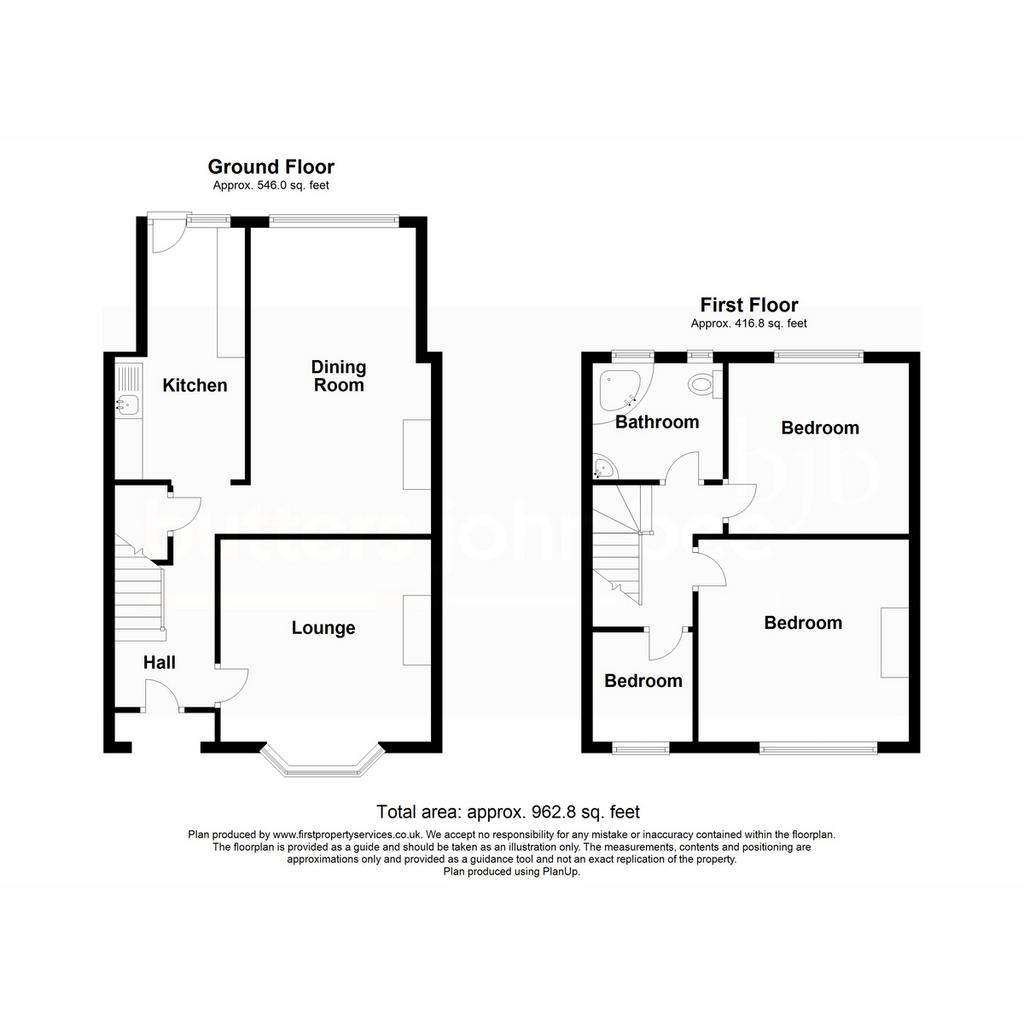 3 bedroom semi-detached house for sale - floorplan