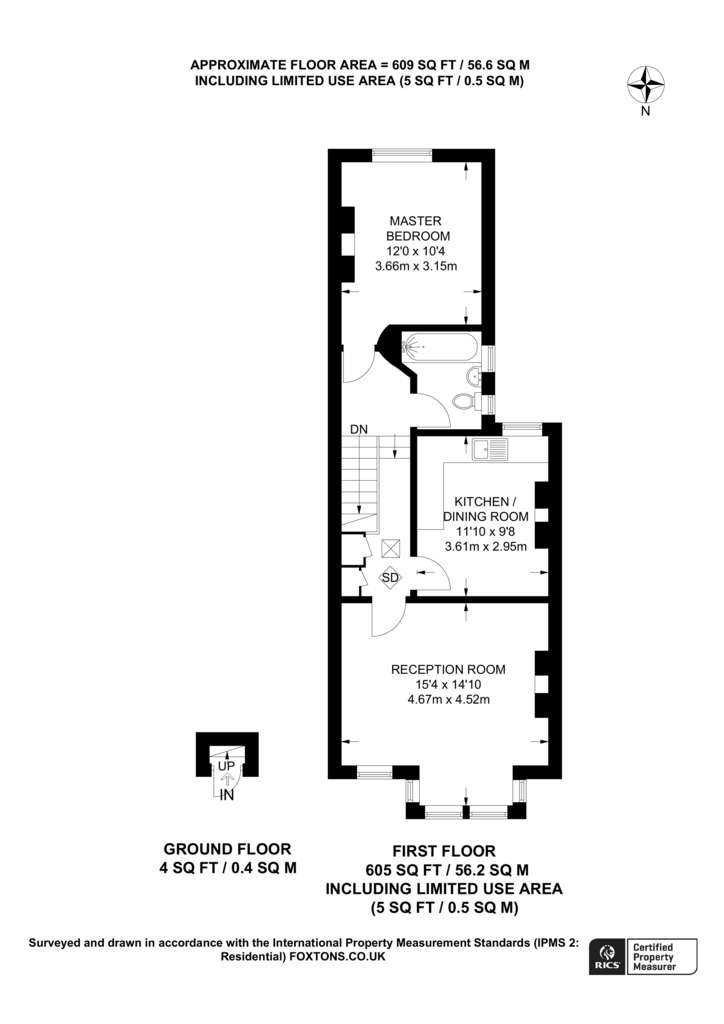 1 bedroom flat to rent - floorplan