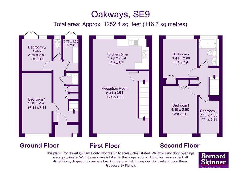 5 bedroom town house for sale - floorplan