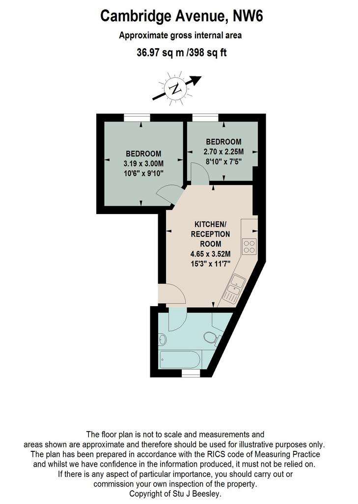 2 bedroom flat for sale - floorplan