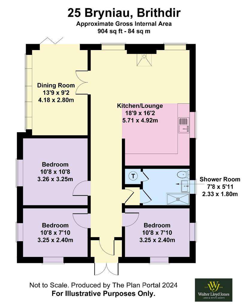 3 bedroom detached bungalow for sale - floorplan