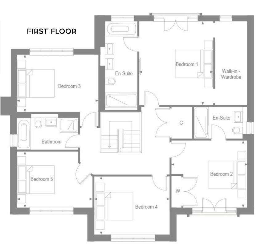 5 bedroom detached house for sale - floorplan