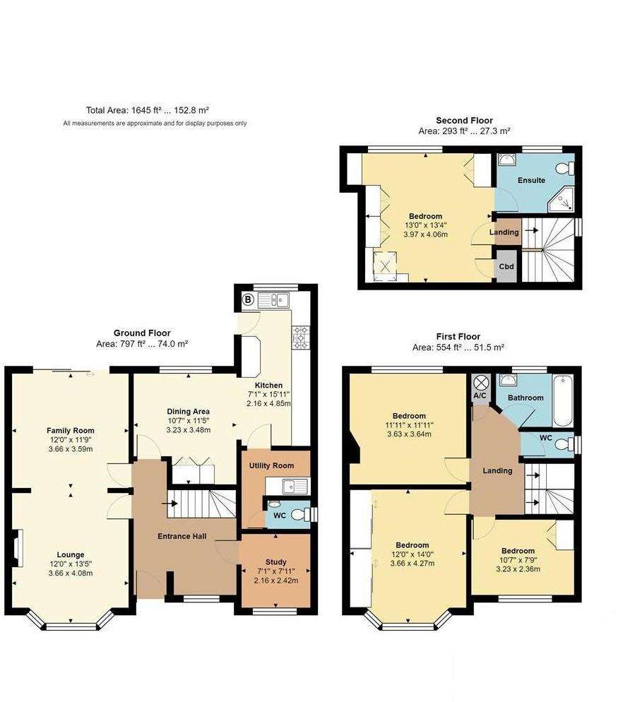 4 bedroom house to rent - floorplan