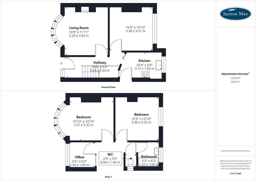 3 bedroom semi-detached house to rent - floorplan