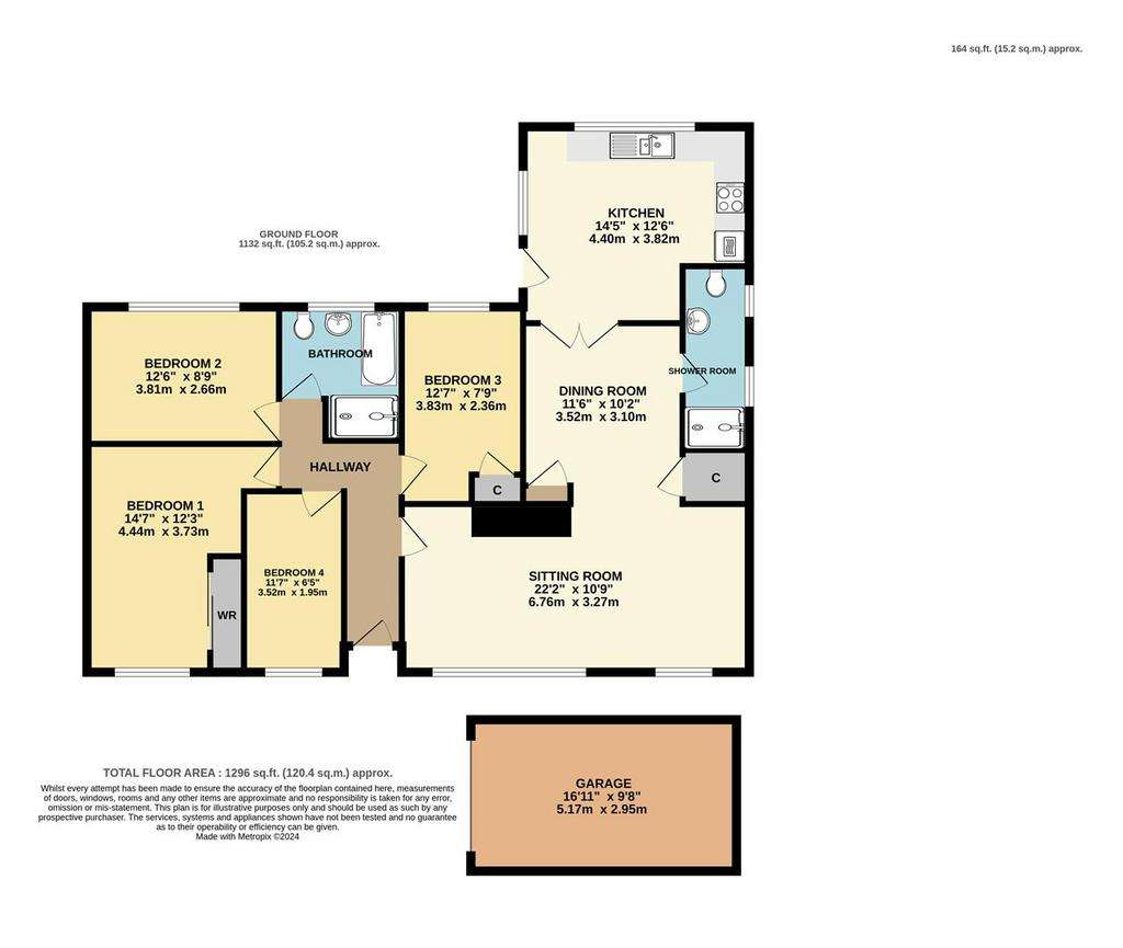 4 bedroom detached bungalow for sale - floorplan