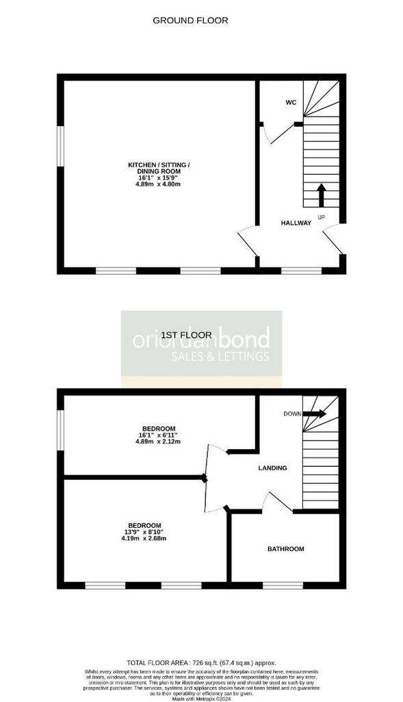 2 bedroom flat for sale - floorplan