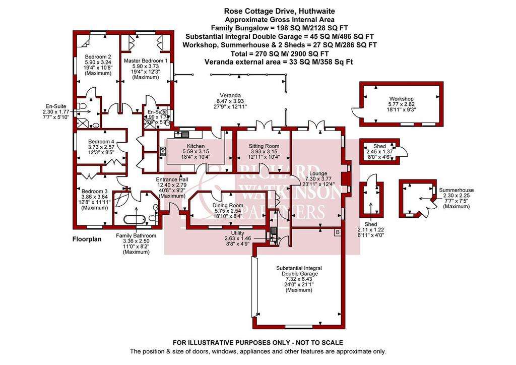 4 bedroom detached bungalow for sale - floorplan