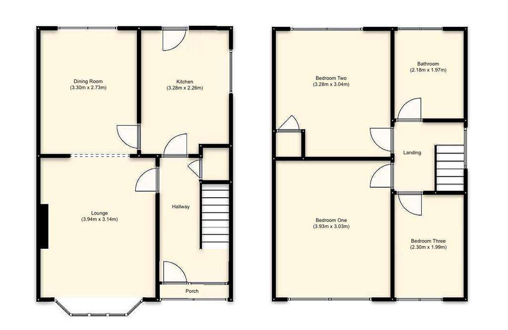 3 bedroom semi-detached house for sale - floorplan