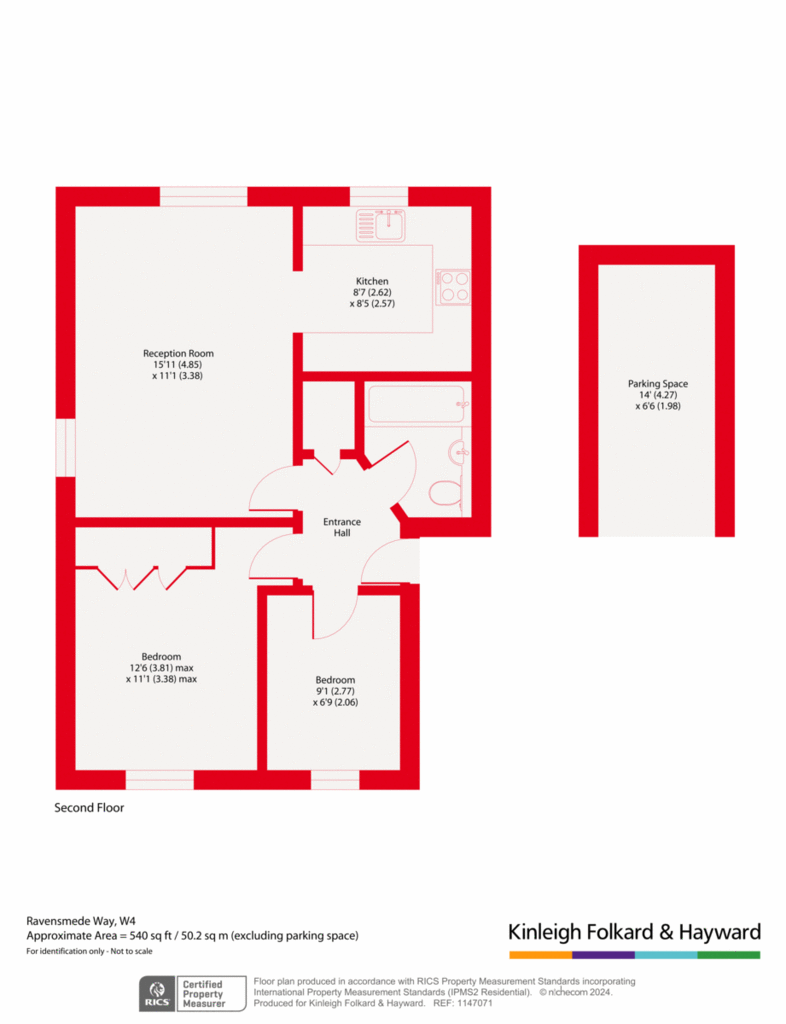 2 bedroom flat for sale - floorplan