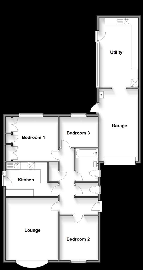 3 bedroom detached bungalow for sale - floorplan